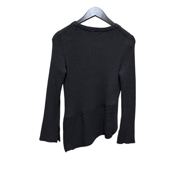 🌟70% OFF🌟Michael Kors Uneven One Side Zip Black Sweater - Picture 2 of 5
